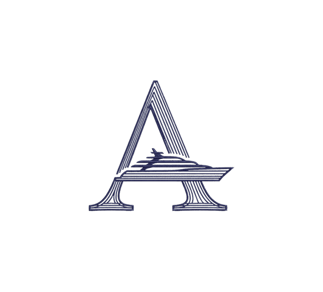 Armada Club A monogram with yacht silhouette