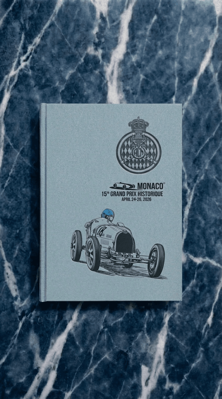 Monaco 15th Grand Prix Historique programme on marble
